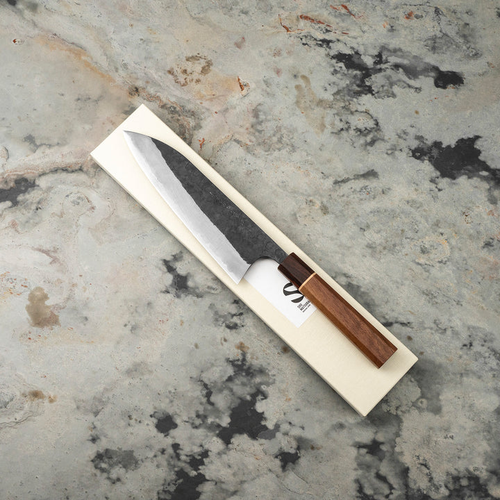 Gyuto 20 cm Matsubara Kurouchi Hammered Shirogami#1/SS