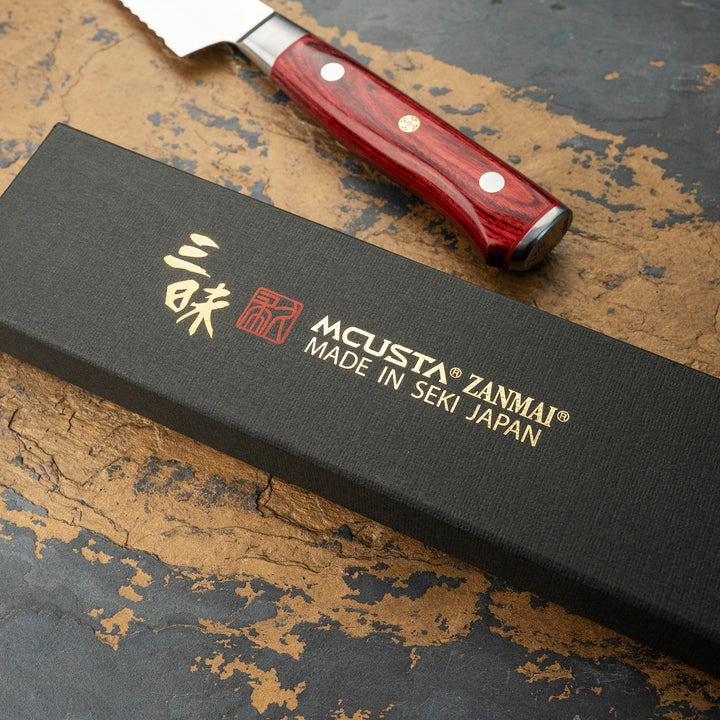 Bread Knife 16 cm Mcusta Zanmai Pro Flame Damascus VG-10