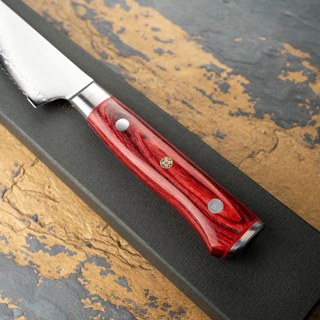 Bread Knife 16 cm Mcusta Zanmai Pro Flame Damascus VG-10
