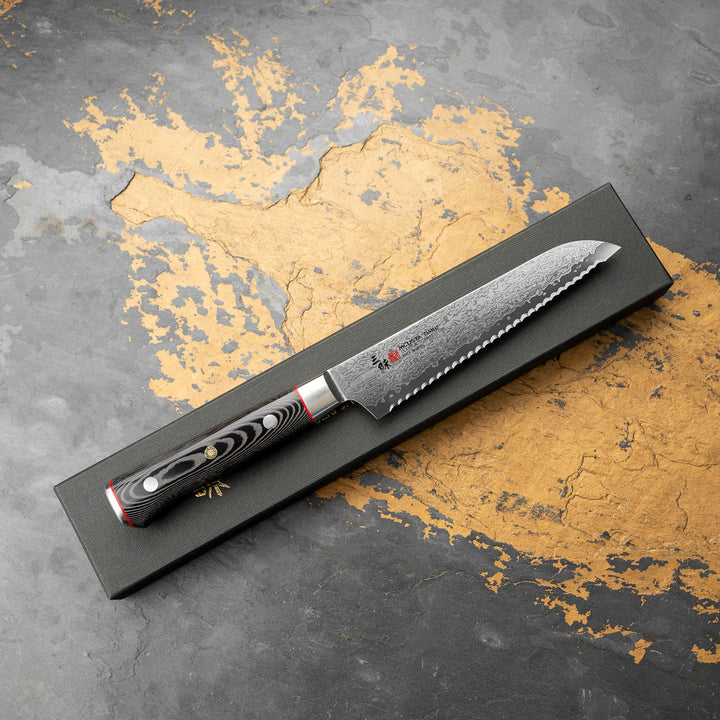 Bread Knife 16,5 cm Mcusta Zanmai Pro Zebra Damascus VG-10