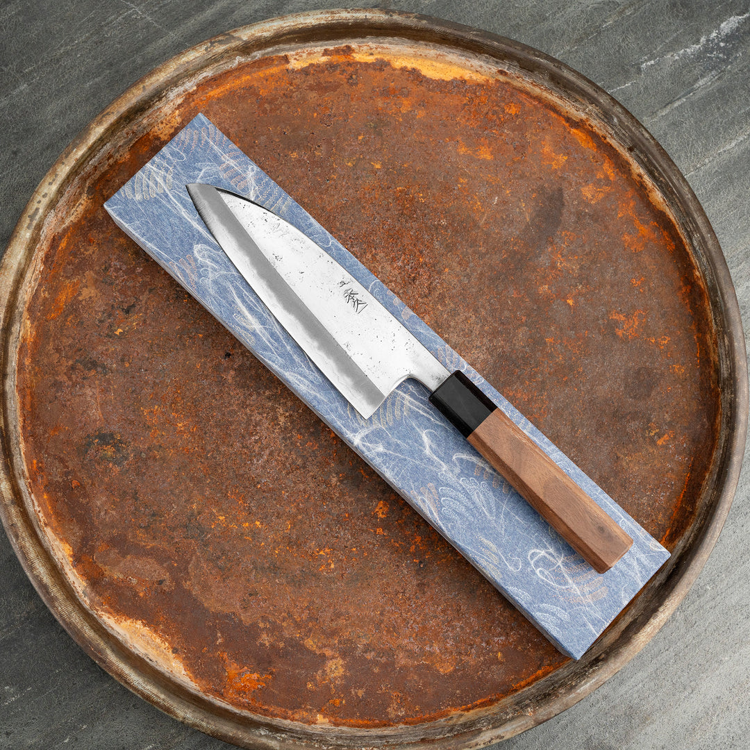 Santoku 16,5 cm Motokyuuichi Hammer Polish Aogami Super/Iron