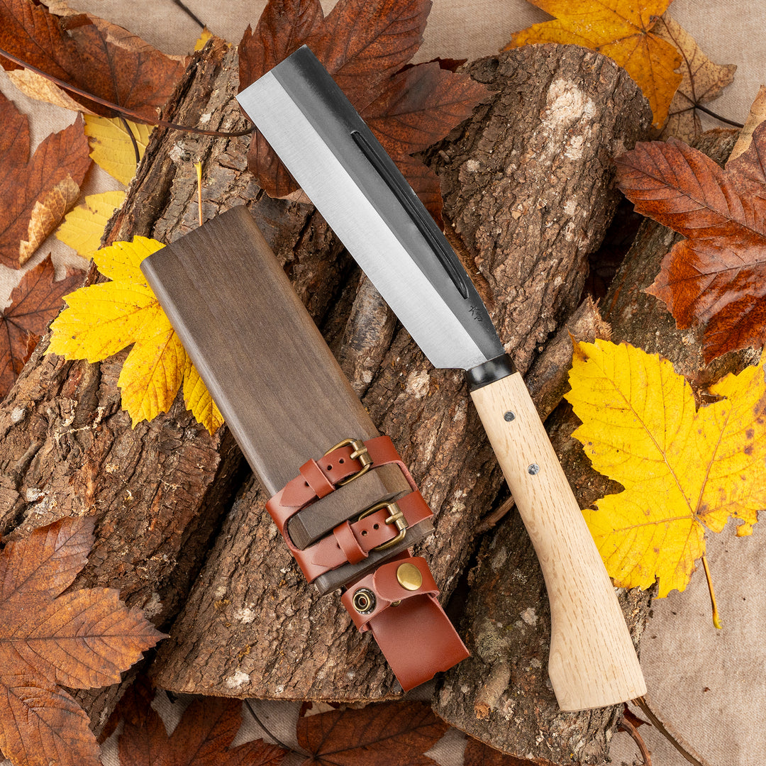 Outdoor Knife 18 cm Hatchet Mutsumi Hinoura SK-5 + Saya