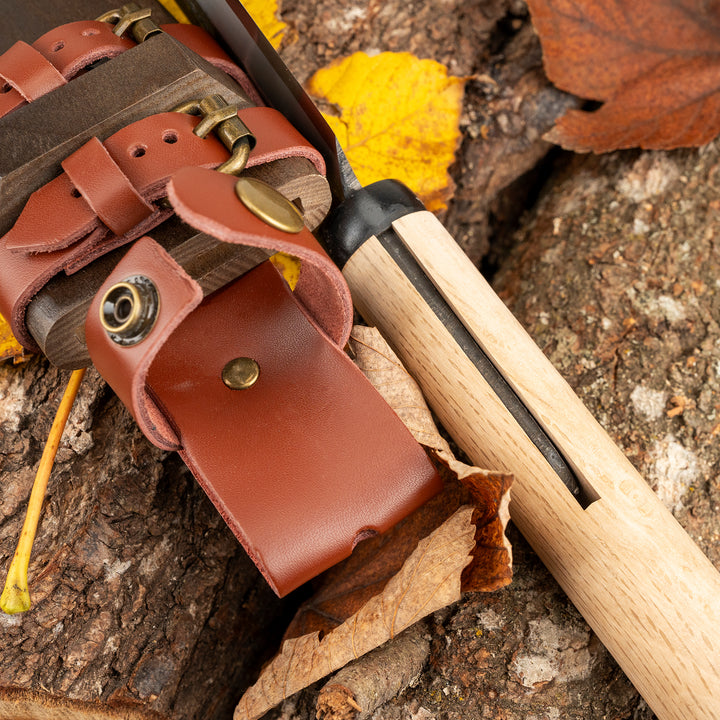 Outdoor Knife 18 cm Hatchet Mutsumi Hinoura SK-5 + Saya