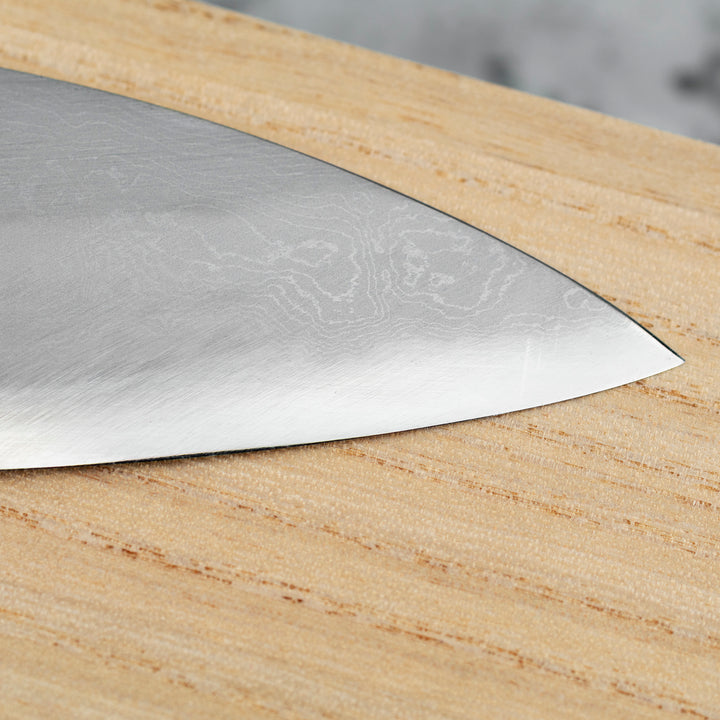 Gyuto 21 cm Naoki Mazaki Hon-Sanmai Damascus Aogami#1/Iron