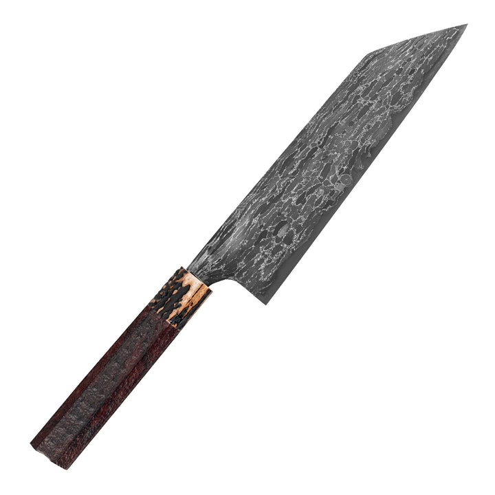 Kiritsuke Gyuto 21 cm Naoki Mazaki Hon-Sanmai Damascus Wootz  Aogami#1/Iron