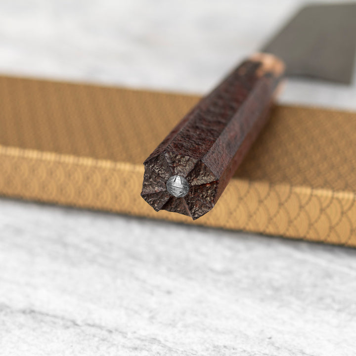 Kiritsuke Gyuto 21 cm Naoki Mazaki Hon-Sanmai Damascus Wootz  Aogami#1/Iron