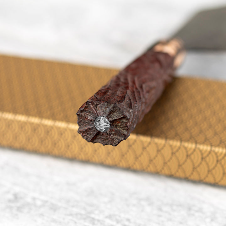 Kiritsuke Gyuto 21 cm Naoki Mazaki Hon-Sanmai Wootz  Damascus Aogami Super/Iron