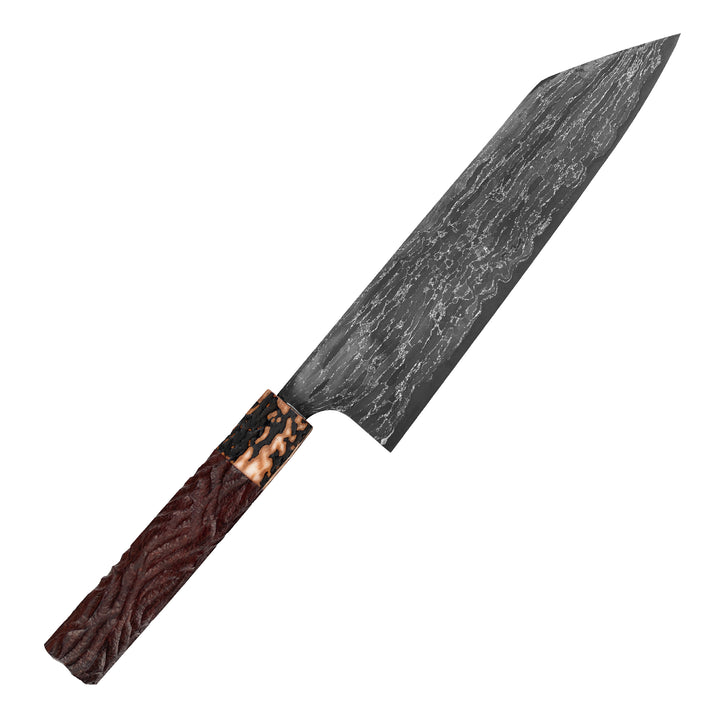 Kiritsuke Gyuto 21 cm Naoki Mazaki Hon-Sanmai Wootz  Damascus Aogami Super/Iron