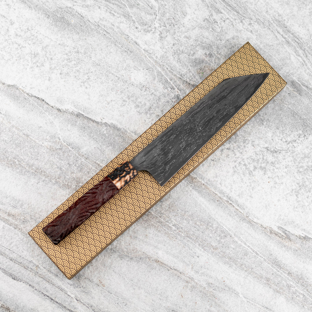 Kiritsuke Gyuto 21 cm Naoki Mazaki Hon-Sanmai Wootz  Damascus Aogami Super/Iron
