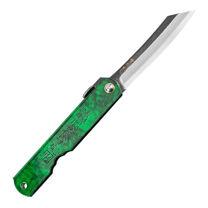 Folding Knife Higonokami Kanekoma 7 cm Green Aogami#2