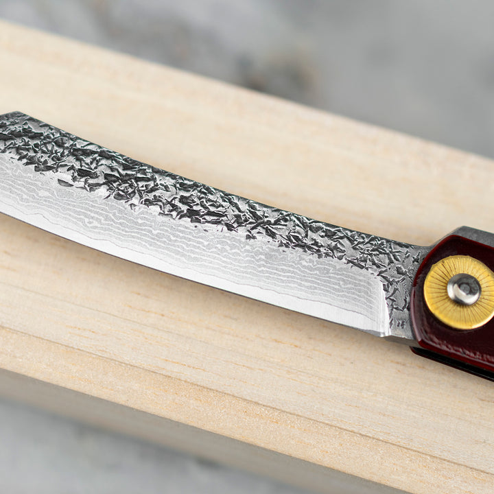 Pocket Knife 7,5 cm Higonokami Kanekoma Kurenai Red Urushi VG-10