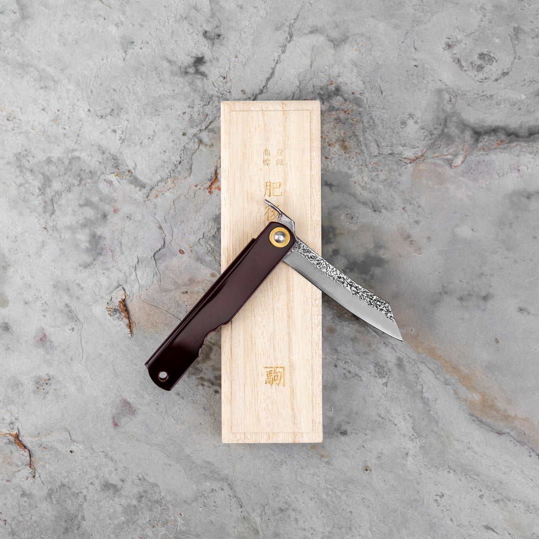 Pocket Knife 7,5 cm Higonokami Kanekoma Kurenai Red Urushi VG-10