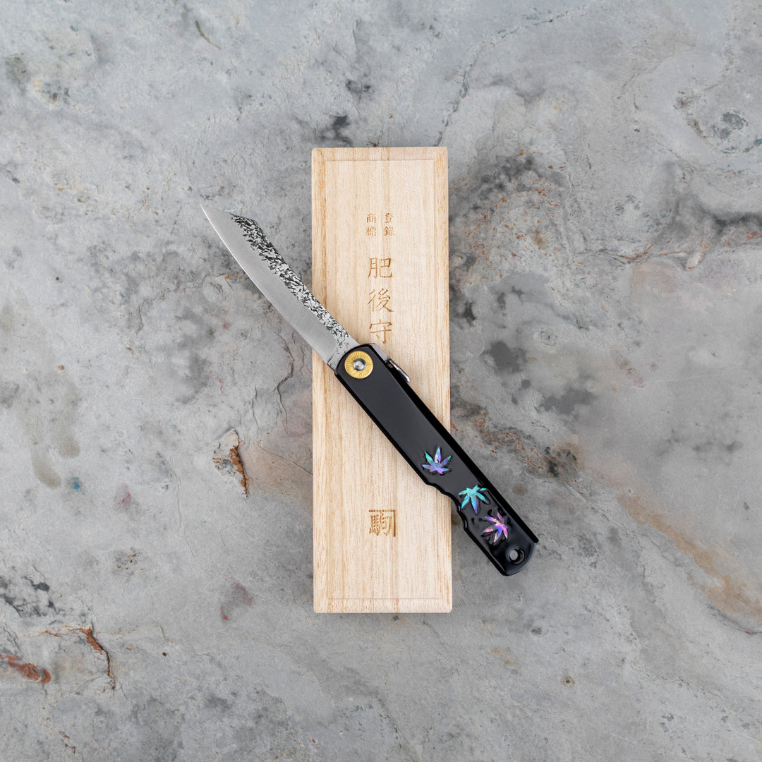 Pocket Knife 7,5 cm Higonokami Kanekoma Momiji Urushi VG-10