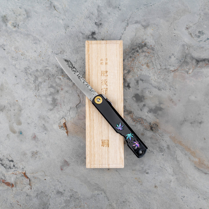 Pocket Knife 7,5 cm Higonokami Kanekoma Momiji Urushi VG-10