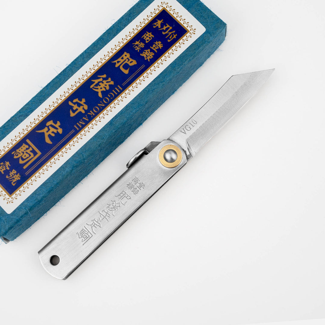 Folding Knife 5 cm Higonokami Kanekoma Silver VG-10