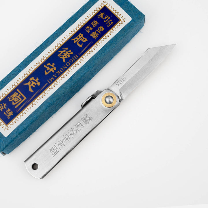 Folding Knife 5 cm Higonokami Kanekoma Silver VG-10