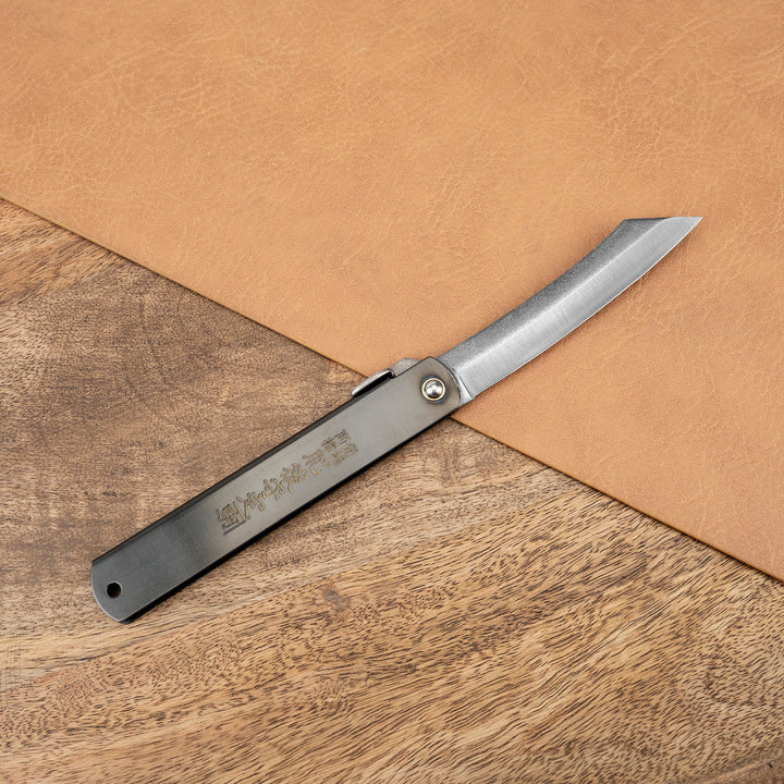 Folding Knife Higonokami Type Black Kurouchi L SK-5/Iron