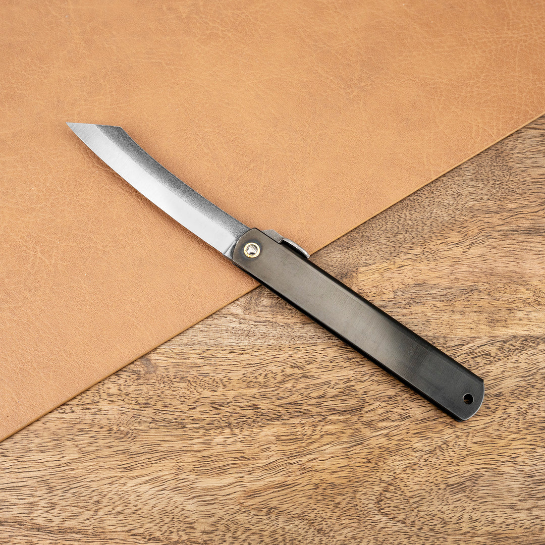 Folding Knife Higonokami Type Black Kurouchi L SK-5/Iron
