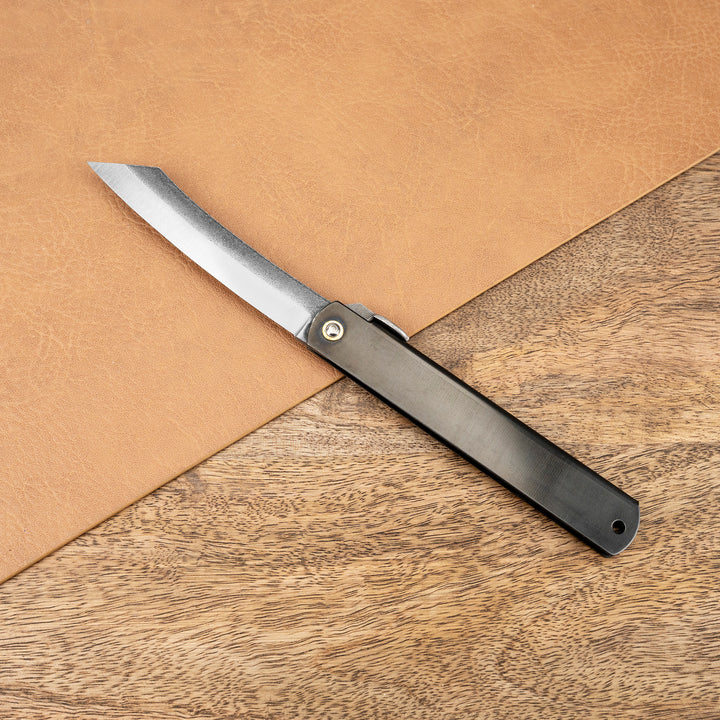 Folding Knife Higonokami Type Black Kurouchi L SK-5/Iron