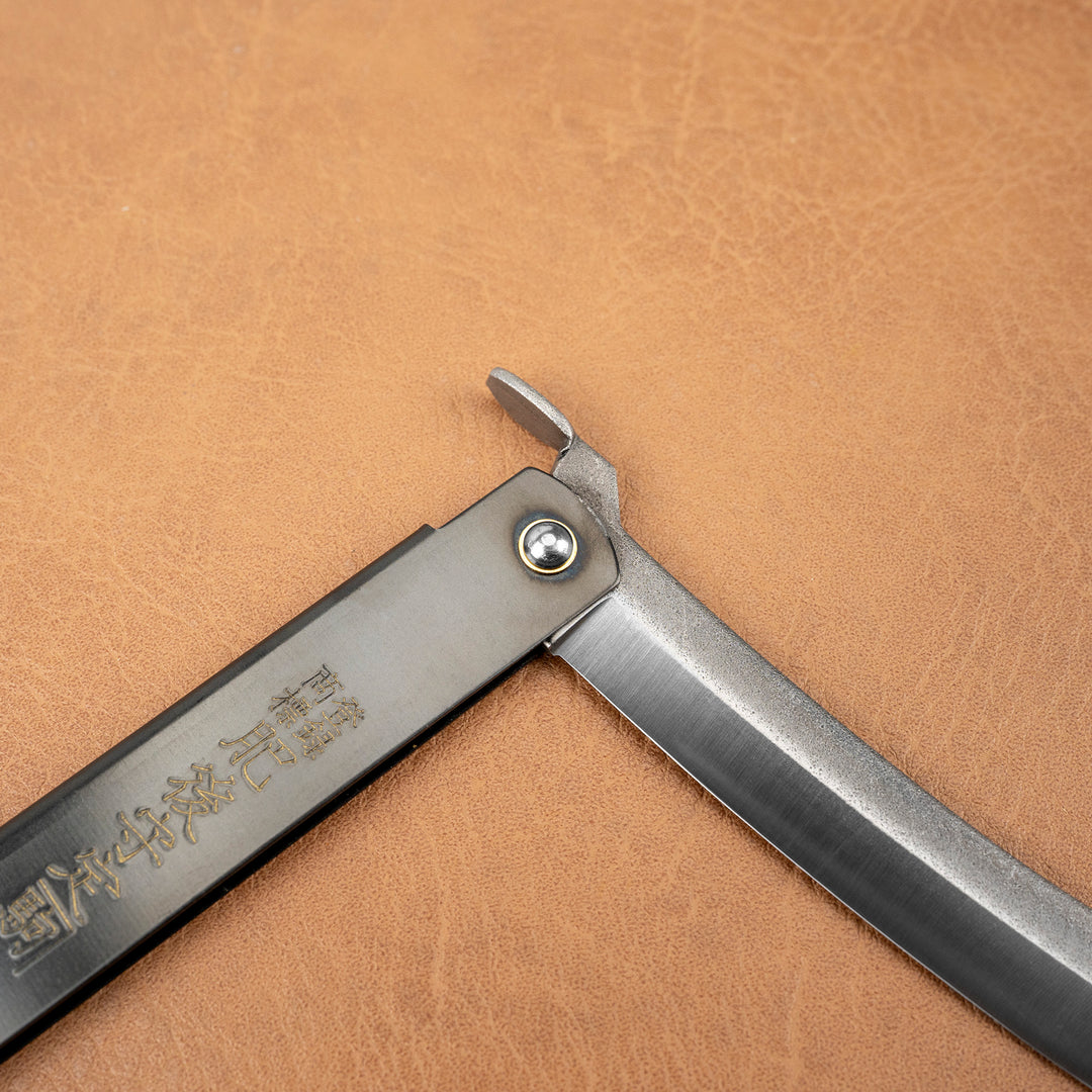 Folding Knife Higonokami Type Black Kurouchi L SK-5/Iron