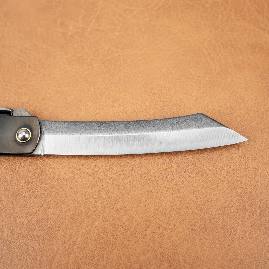 Folding Knife Higonokami Type Black Kurouchi L SK-5/Iron