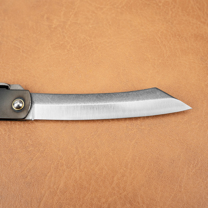 Folding Knife Higonokami Type Black Kurouchi L SK-5/Iron