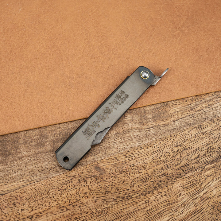 Folding Knife Higonokami Type Black Kurouchi S SK-5/Iron
