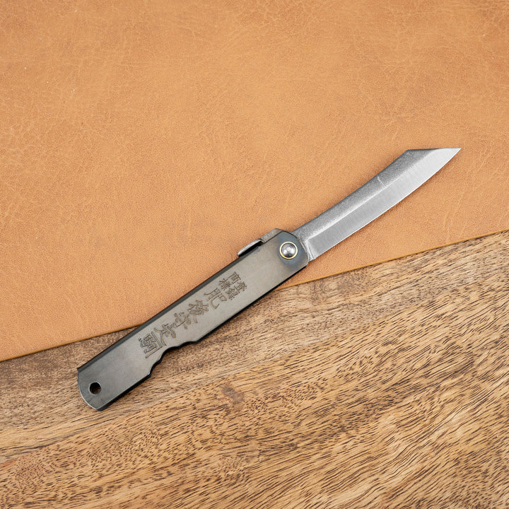 Folding Knife Higonokami Type Black Kurouchi S SK-5/Iron