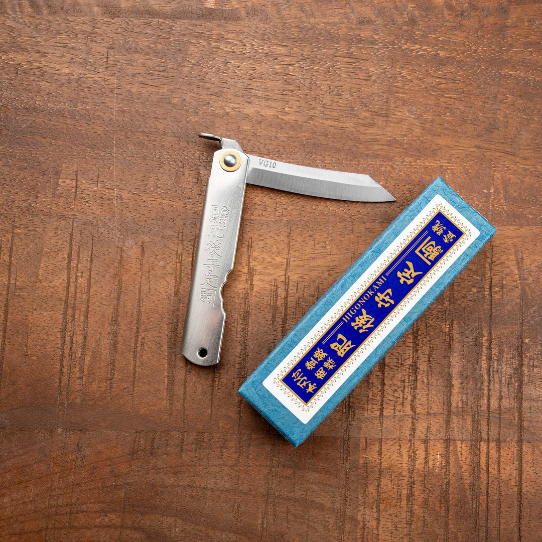 Folding Knife Higonokami Type Silver L VG-10