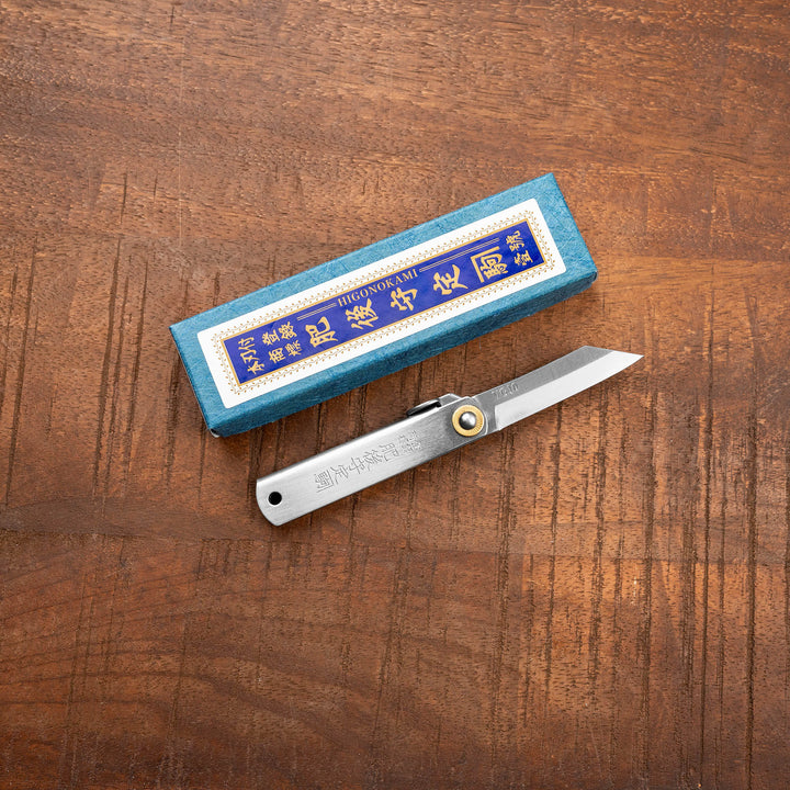 Folding Knife Higonokami Type Silver M VG-10