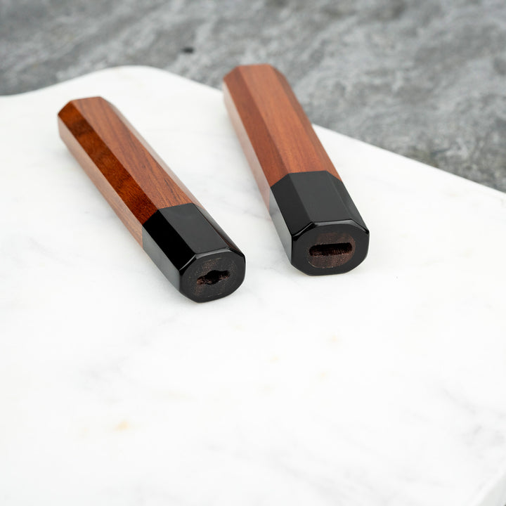 Octagonal African Rosewood / Buffalo Horn Handle for a Petty Knife