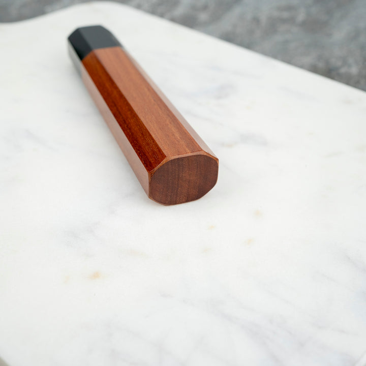Octagonal African Rosewood / Buffalo Horn Handle for a Santoku/Gyuto Knife