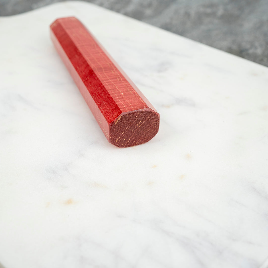 Octagonal Handle Stabilized Wood Red for a Petty Knife