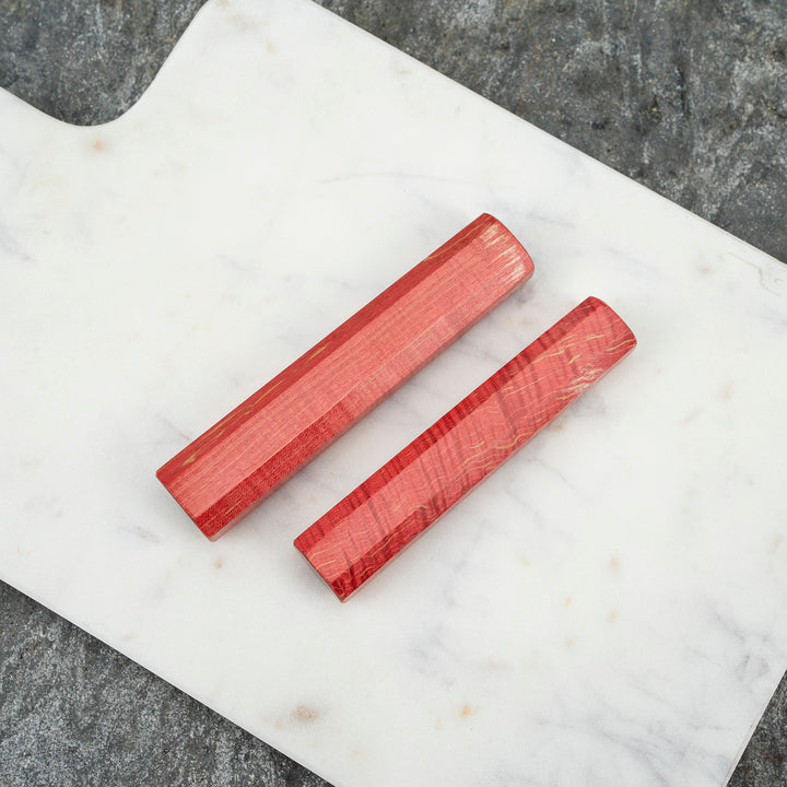 Octagonal Handle Stabilized Wood Red for Santoku/Gyuto Knife