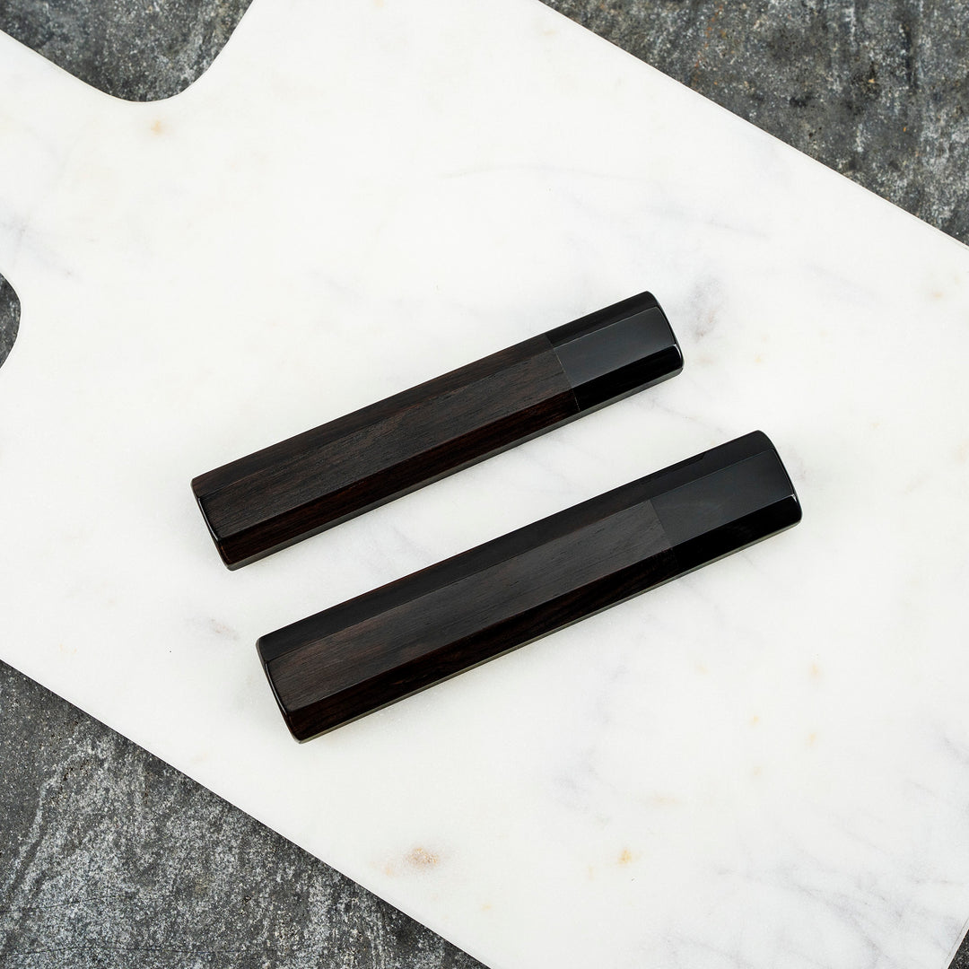 Octagonal Handle, Ebony/Buffalo Horn for Santoku/Gyuto Knives