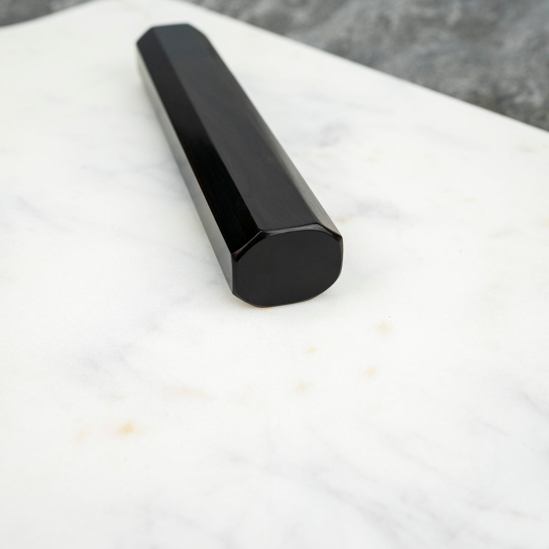 Octagonal Handle, Ebony/Buffalo Horn for Santoku/Gyuto Knives