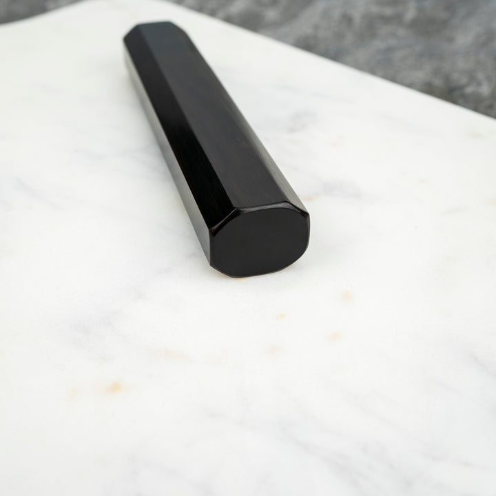Octagonal Handle, Ebony/Buffalo Horn for Santoku/Gyuto Knives