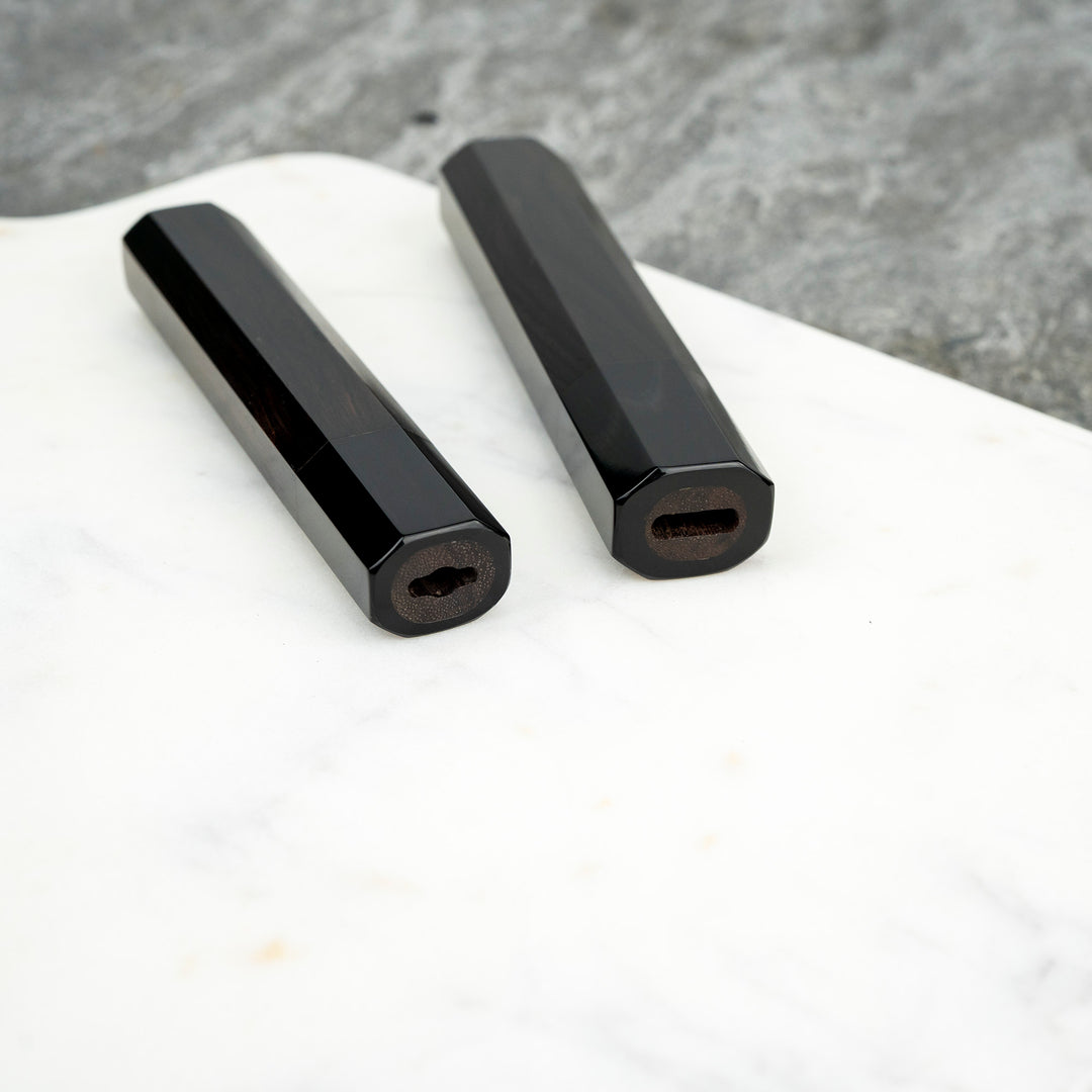 Octagonal Handle, Ebony/Buffalo Horn for Santoku/Gyuto Knives