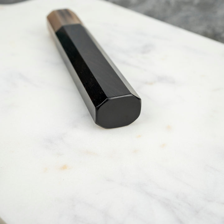 Octagonal Ebony/Buffalo Horn Handle for a Petty Knife