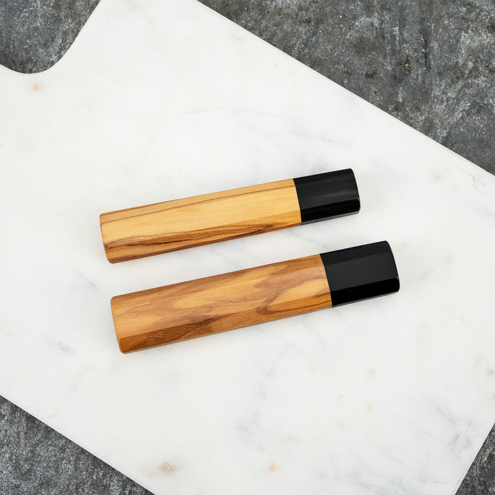 Octagonal Olive/Buffalo Horn Handle for a Petty Knife