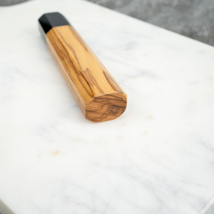 Octagonal Olive/Buffalo Horn Handle for a Santoku/Gyuto Knife