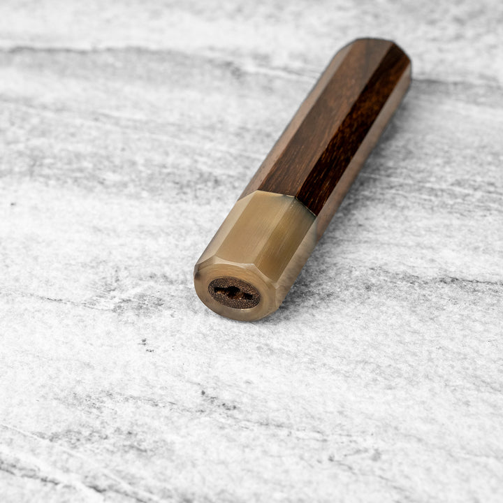 Octagonal Handle Rosewood/Buffalo Horn L 14 cm