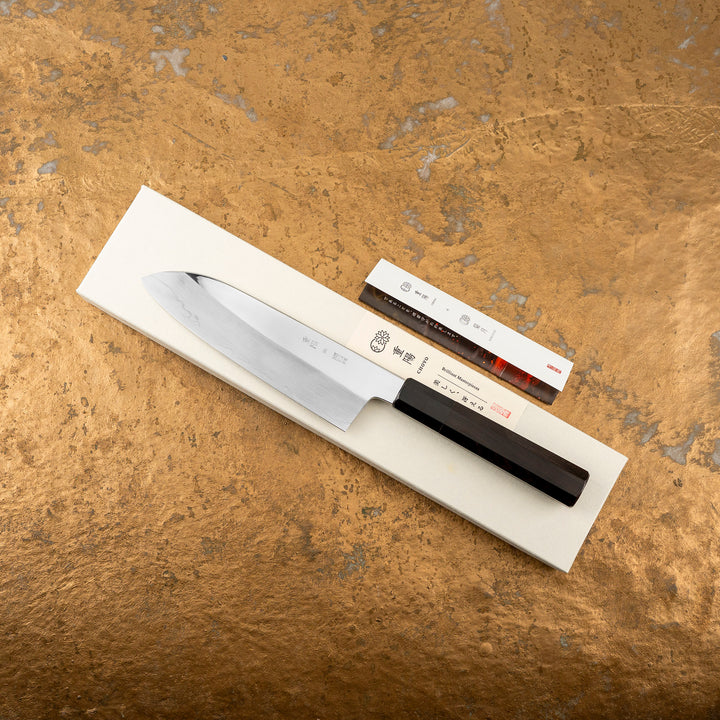 Santoku 16,5 cm Sakai Kikumori Choyo Mirror Finish Silver#3