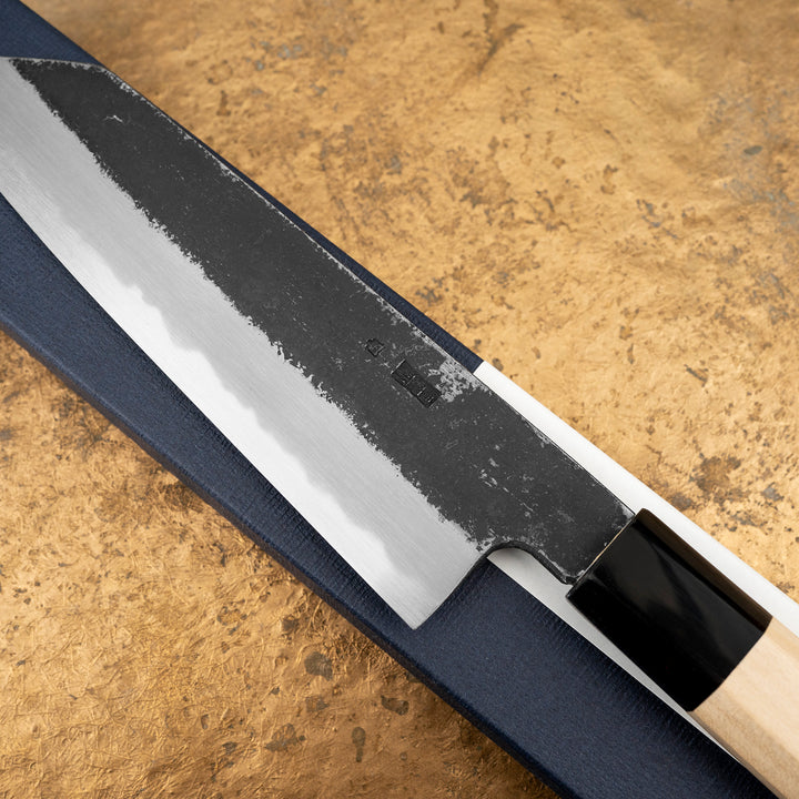 Bunka 16,5 cm Sakai Kikumori Kikuzuki Kurouchi Shirogami#2/Iron