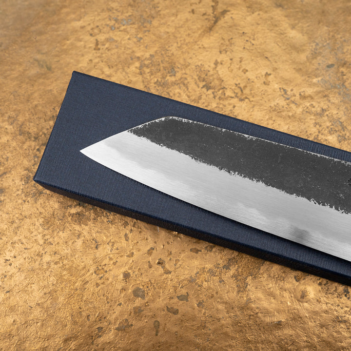 Bunka 16,5 cm Sakai Kikumori Kikuzuki Kurouchi Shirogami#2/Iron
