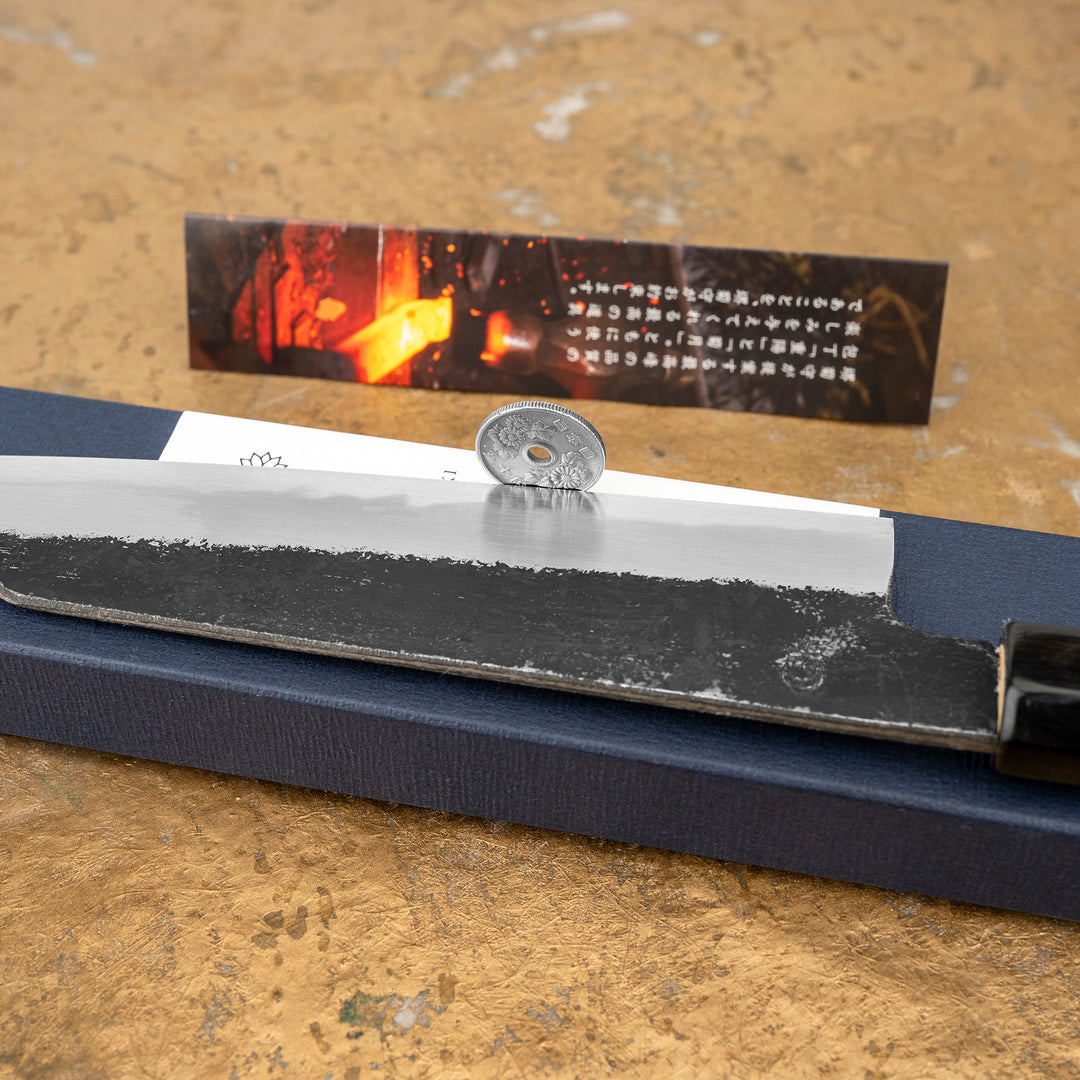 Bunka 16,5 cm Sakai Kikumori Kikuzuki Kurouchi Shirogami#2/Iron