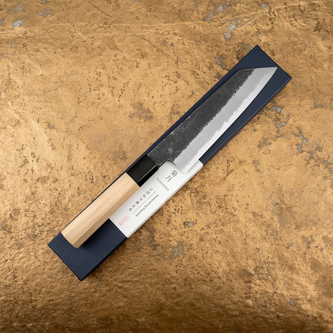 Bunka 16,5 cm Sakai Kikumori Kikuzuki Kurouchi Shirogami#2/Iron