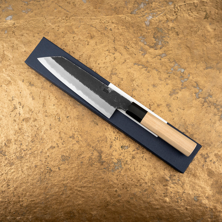 Bunka 16,5 cm Sakai Kikumori Kikuzuki Kurouchi Shirogami#2/Iron