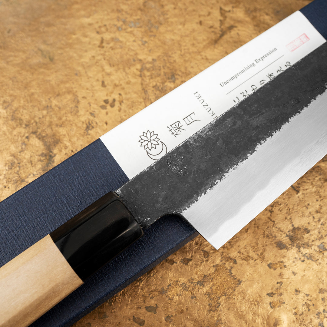 Kiritsuke Gyuto 19,5 cm Sakai Kikumori Kikuzuki Kurouchi Shirogami#2/Iron