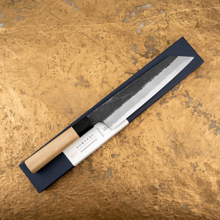 Kiritsuke Gyuto 19,5 cm Sakai Kikumori Kikuzuki Kurouchi Shirogami#2/Iron